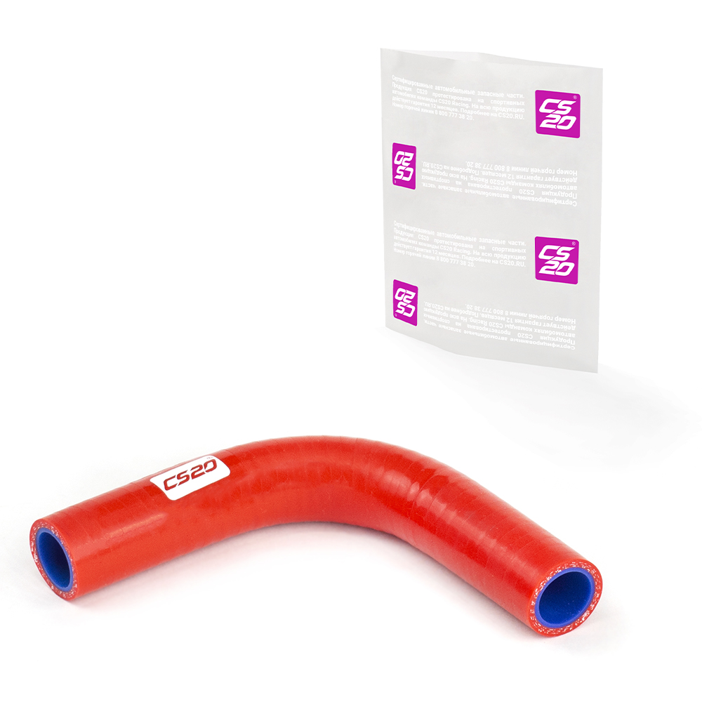 Патрубок D20х100х100 угол 90°, силикон